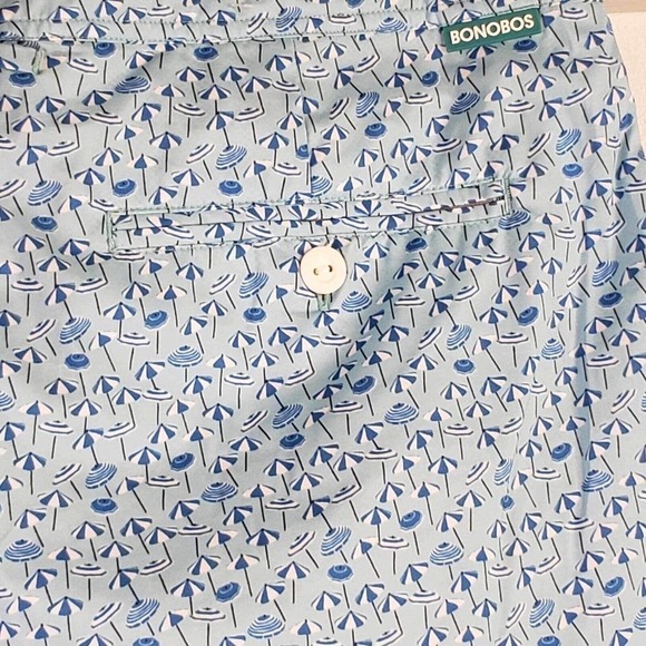 Bonobos Men's Swim Shorts Size 32 X 9 Blue Novelty Umbrella Print Board Surf - Picture 6 of 11